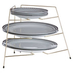 Gold Plated Corner Plate Rack | Rowan