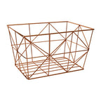 Copper Finish Tapered Wire Basket | Vertex