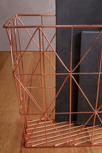 Copper Finish Zigzag Wire Basket | Vertex
