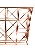 Copper Finish Zigzag Wire Basket | Vertex