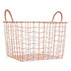 Wavy Grid Rectangular Wire Basket | Vertex
