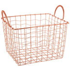 Wavy Grid Rectangular Wire Basket | Vertex