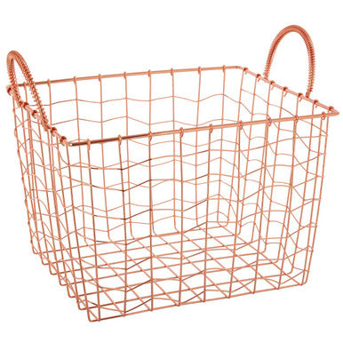 Wavy Grid Rectangular Wire Basket | Vertex