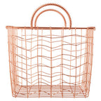 Wavy Grid Rectangular Wire Basket | Vertex