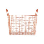 Wavy Grid Rectangular Wire Basket | Vertex
