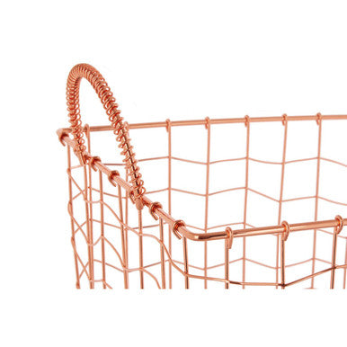 Wavy Grid Rectangular Wire Basket | Vertex