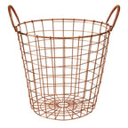 Copper Finish Round Wire Basket | Vertex