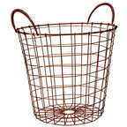 Copper Finish Round Wire Basket | Vertex
