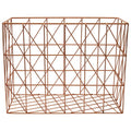 Copper Finish Cross Design Wire Basket | Vertex