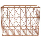 Copper Finish Cross Design Wire Basket | Vertex