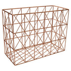 Copper Finish Cross Design Wire Basket | Vertex