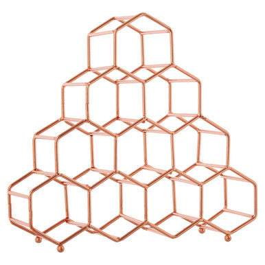 10 Bottle Copper Plated Spice Rack | Vertex