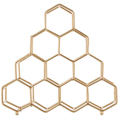10 Bottle Gold Finish Spice Rack | Vertex