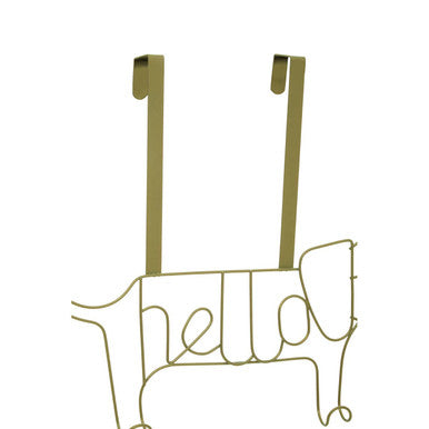 Gold Finish Sausage Dog Hanger | Kirby