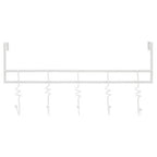 Over Door White Hanger with Five Swirl Hooks | Jaxen