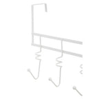 Over Door White Hanger with Five Swirl Hooks | Jaxen