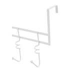Over Door White Hanger with Five Swirl Hooks | Jaxen
