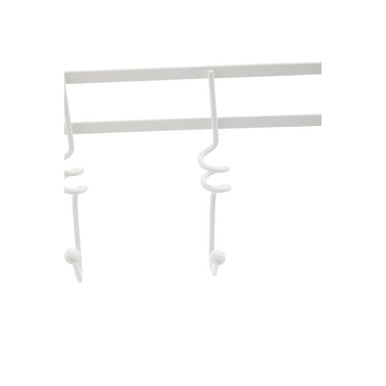 Over Door White Hanger with Five Swirl Hooks | Jaxen