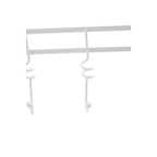 Over Door White Hanger with Five Swirl Hooks | Jaxen