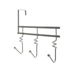 Over Door Grey Hanger with Five Swirl Hooks | Jaxen