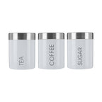 White Enamel Tea Coffee and Sugar Set | Liberty