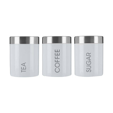 White Enamel Tea Coffee and Sugar Set | Liberty