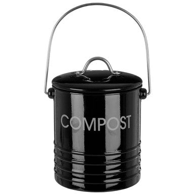 Black Bin with Handle | Compost