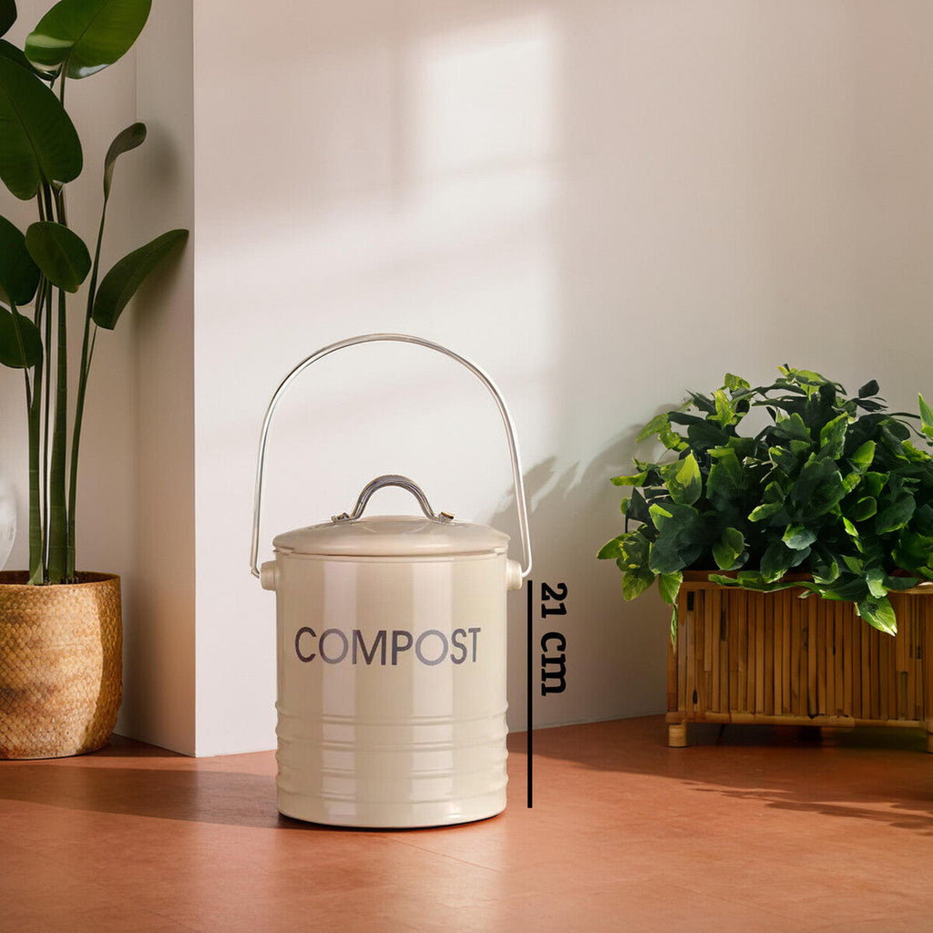Cream Bin with Handle | Compost