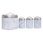 4 Piece Marble Effect Kitchen Storage Set | Easton