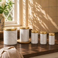 5 Piece Kitchen Storage Set in Marble Effect | Easton