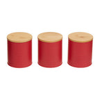Set Of Three Red Canisters | Alton