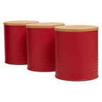 Set Of Three Red Canisters | Alton