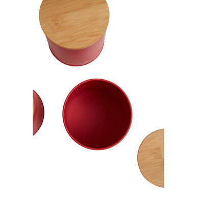 Set Of Three Red Canisters | Alton