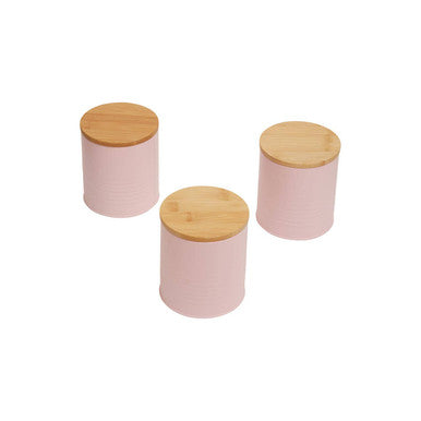 Set Of Three Pink Canisters | Alton