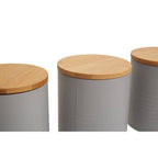 Set Of Three Grey Canisters | Alton