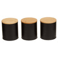Set Of Three Black Canisters | Alton