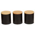 Set Of Three Black Canisters | Alton