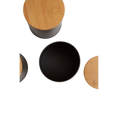 Set Of Three Black Canisters | Alton