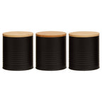 Set Of Three Black Canisters | Alton