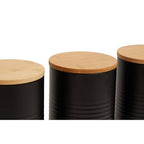 Set Of Three Black Canisters | Alton