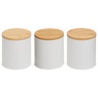 Set Of Three White Canisters | Alton