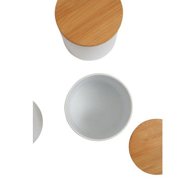 Set Of Three White Canisters | Alton