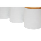 Set Of Three White Canisters | Alton
