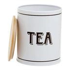 White Metal Tea Canister | Grocer