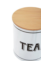 White Metal Tea Canister | Grocer