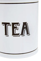 White Metal Tea Canister | Grocer