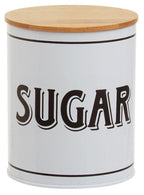 White Metal Sugar Canister | Grocer