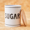 White Metal Sugar Canister | Grocer