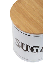 White Metal Sugar Canister | Grocer
