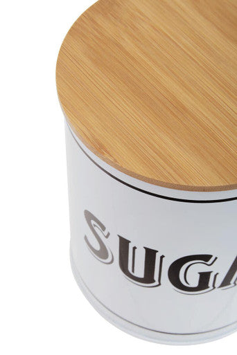 White Metal Sugar Canister | Grocer